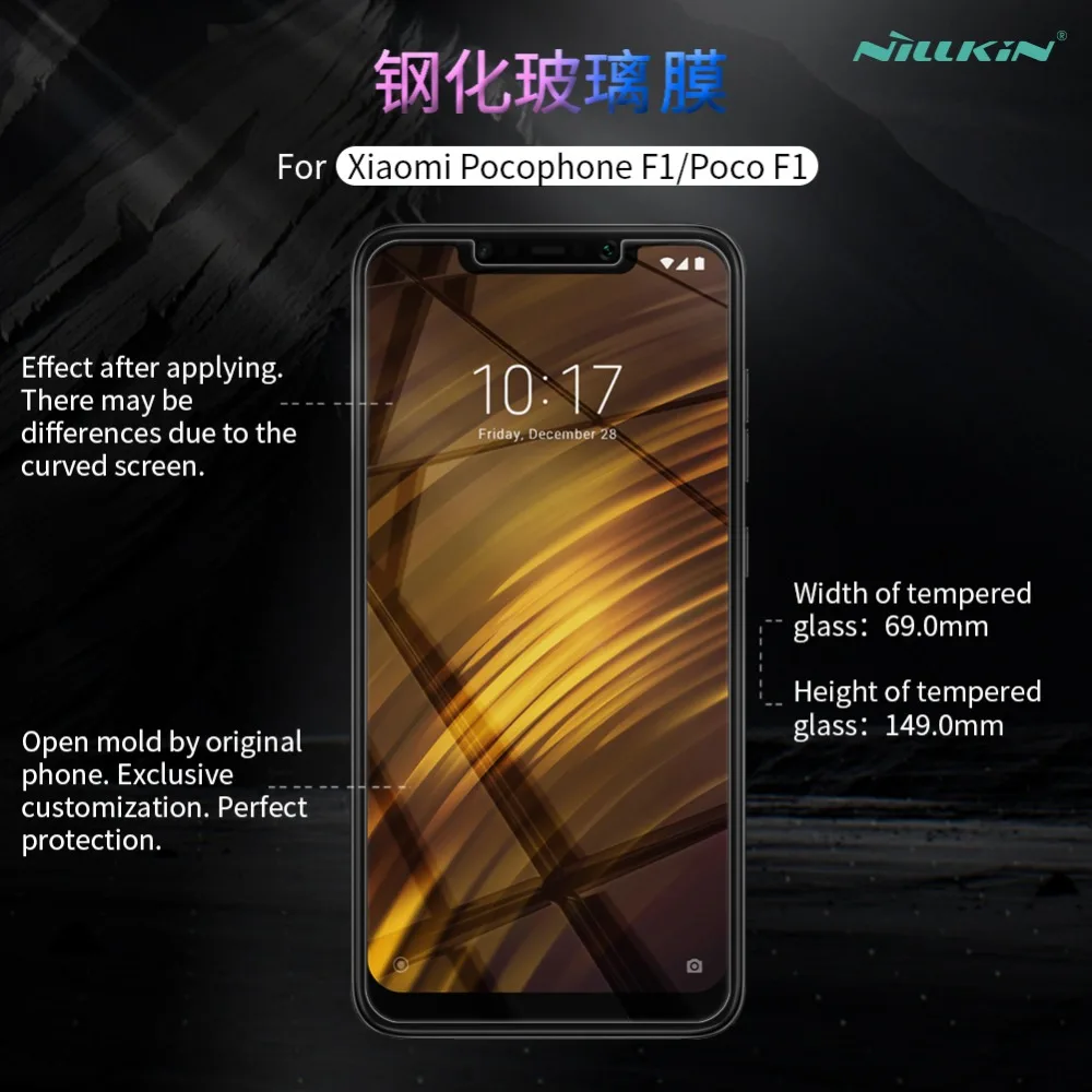 Pentru Xiaomi Pocophone F1 Ecran Protector NILLKIN Amazing H/H+PRO 9H Protector din Sticla Temperata POCO pentru xiaomi 0,2 mm 6.18 inch