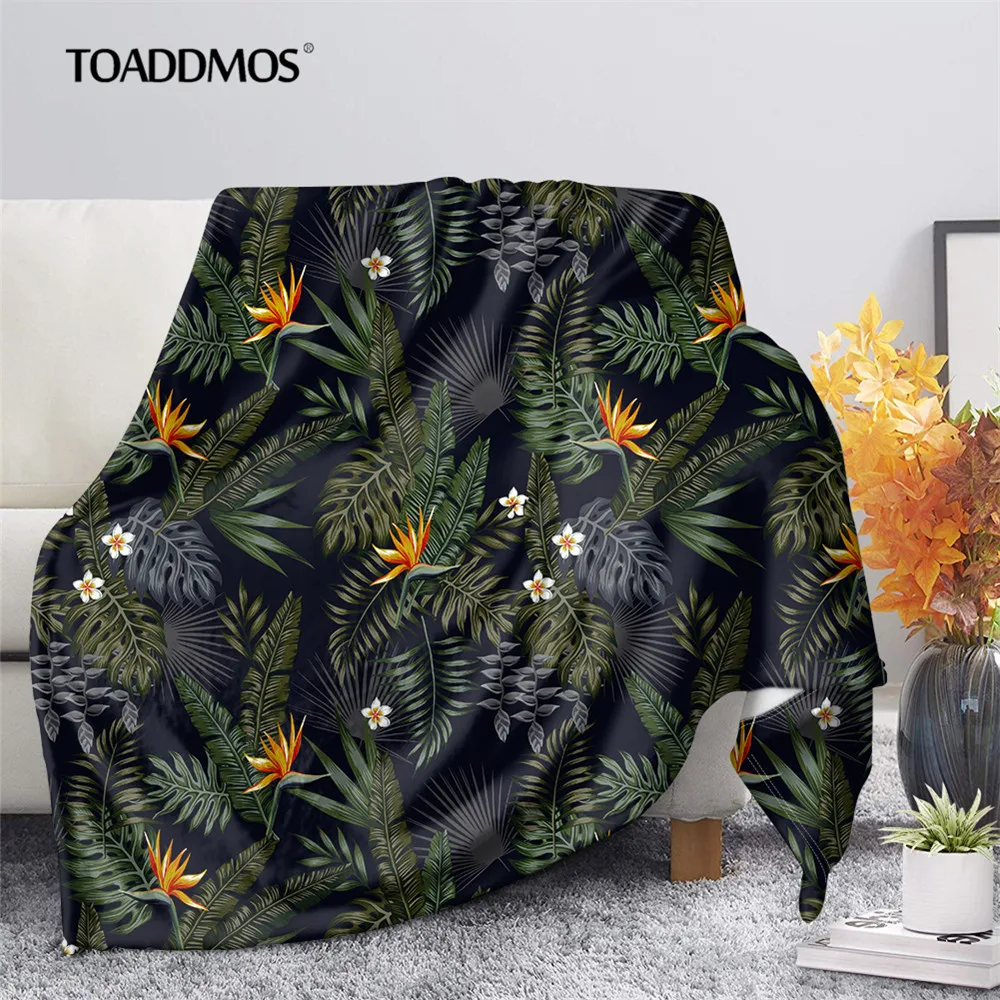 TOADDMOS Premium Fleece Pătură Noapte Tropicala Hawaii Model Stil Cald, Moale, Subțire Pilota Dormitor Arunca Pătura de pe Pat, Canapea Quilt