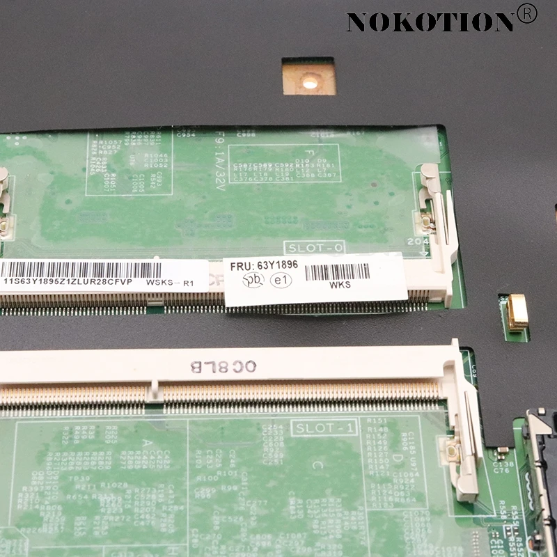 NOKOTION Laptop Placa de baza Pentru Lenovo ThinkPad W510 Placa de baza 63Y1896 63Y1551 63Y2022 75Y4115 48.4CU14.0 QM57 Fara Procesor