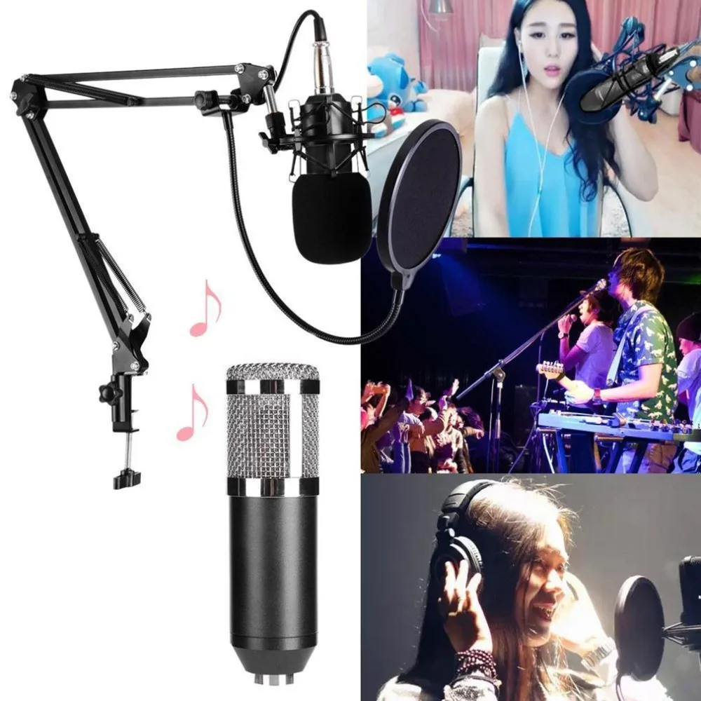 Dinamic Microfon Condensator de Studio de Sunet de Înregistrare Audio Microfon cu Shock Mount pentru Difuzare KTV Cântând BM800 Picătură de Transport maritim &ZH