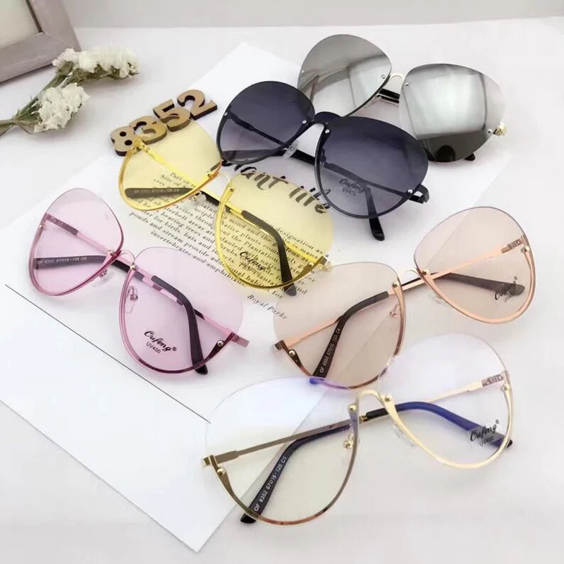 HBK Unisex Pilot ochelari de Soare Moderni Oculos De Sol Feminino Transparent Ochelari 2019, Femei de Lux de Brand Designer de Ochelari de Soare