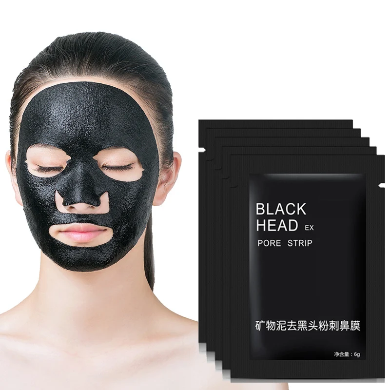 300PCS/ Set Frumusete de Îngrijire a Feței Nas pe bază de plante Coș de Demontare cap Negru masca de fata pore strip Facial Masca Neagra