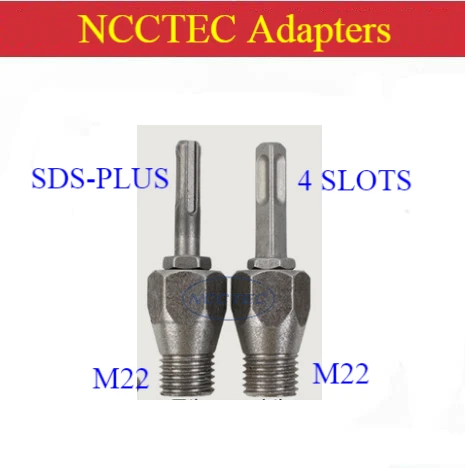 Adaptor conector-adaptor SDS-PLUS 4 sloturi pătrat mâner pentru a M22 pentru ciocan electric de impact mașină de găurit și diamant burghie