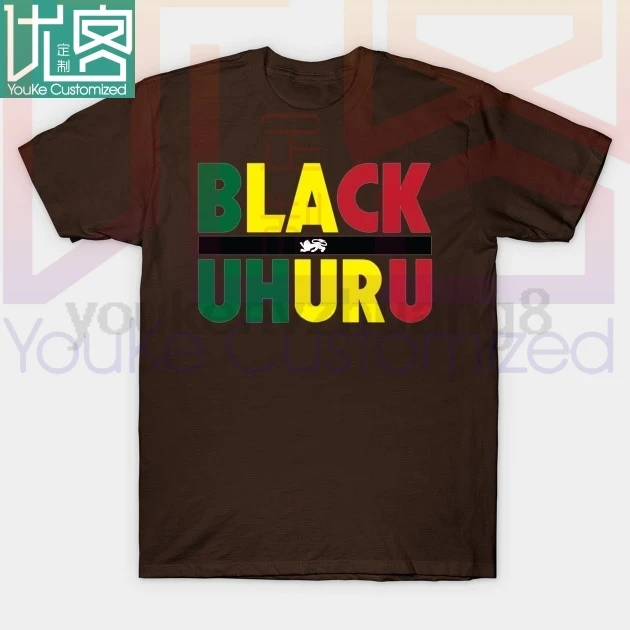 Bărbați și femei tricou Negru Uhuru Logo T-Shirt