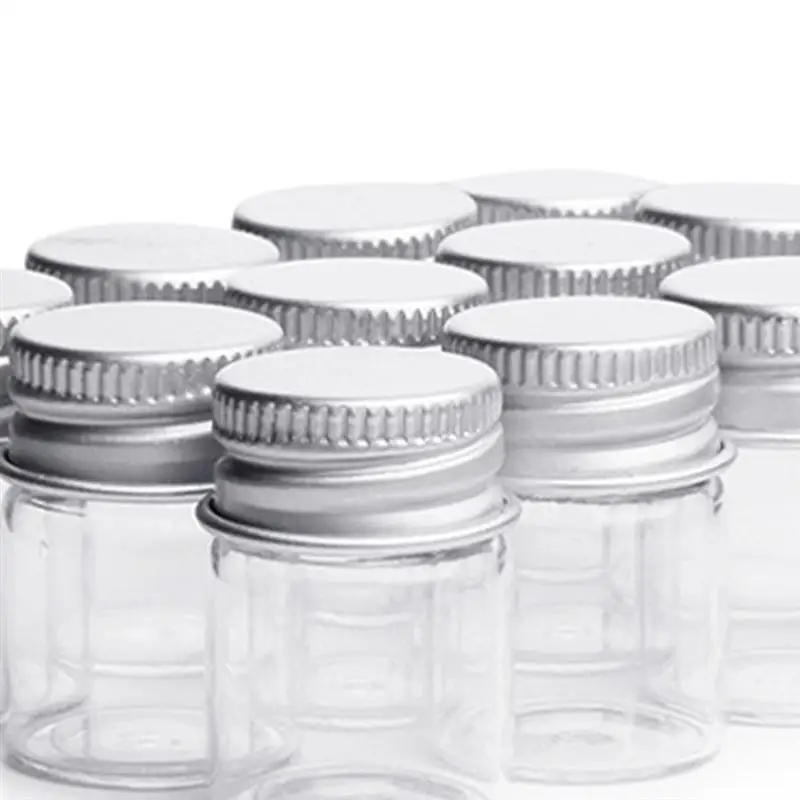 12PCS Sticlă Transparentă Depozitare Sticle Sigilate Alimente Poate Borcan de Ceai de Fructe Uscate, Cereale Container de Depozitare cu Dopuri de Aluminiu