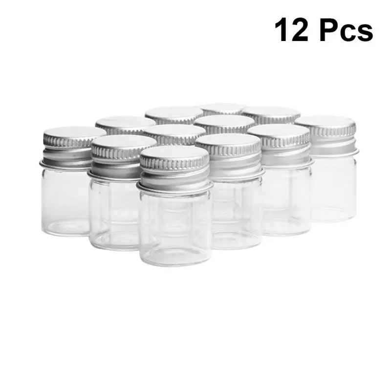 12PCS Sticlă Transparentă Depozitare Sticle Sigilate Alimente Poate Borcan de Ceai de Fructe Uscate, Cereale Container de Depozitare cu Dopuri de Aluminiu