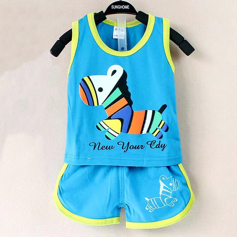 2019 Vara De Îmbrăcăminte Pentru Copii Set Vesta Din Bumbac & Pantaloni Scurți Băiat Copil Nou-Născut Seturi De Îmbrăcăminte 0-2 Ani Copii Costum Băieți Copii Haine
