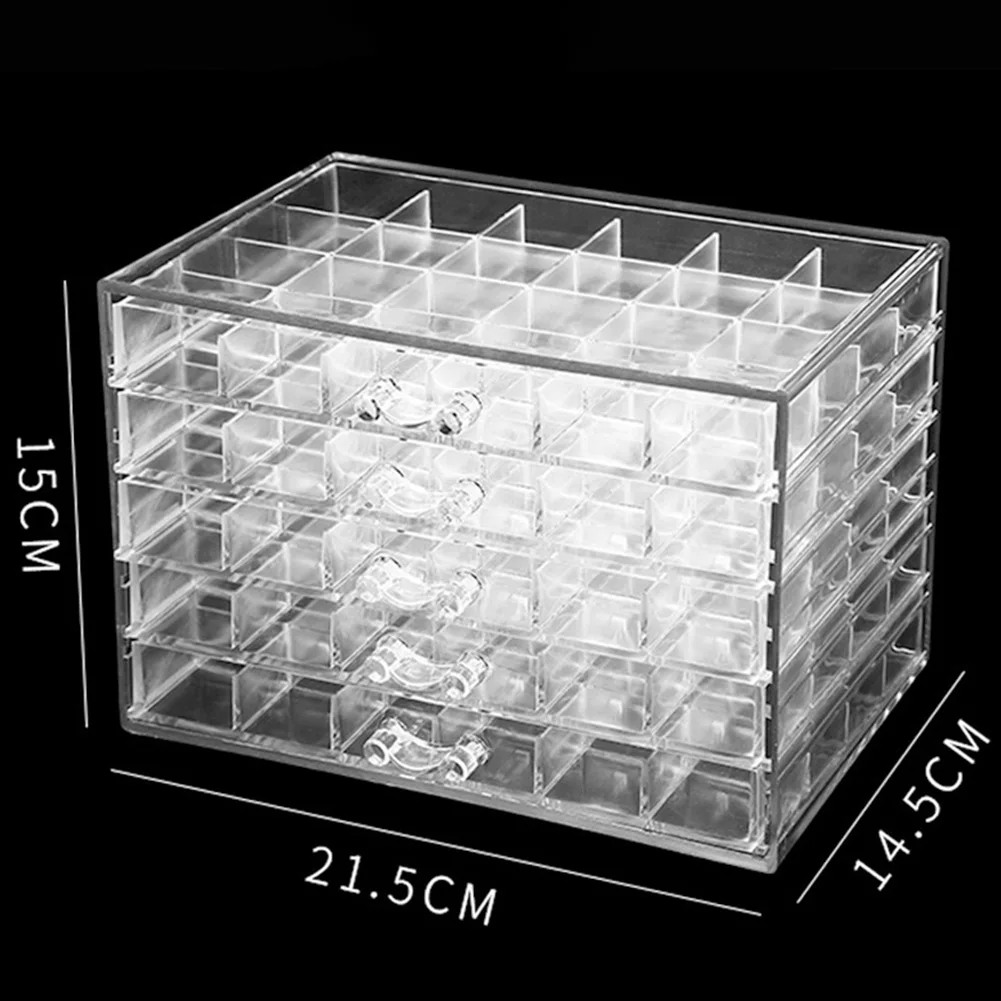 120 de Grile Transparente Acrilice Unghii Display Organizator Machiaj Bijuterii Sertar Cutie transp0arent cutie pentru modele acrilice organizator