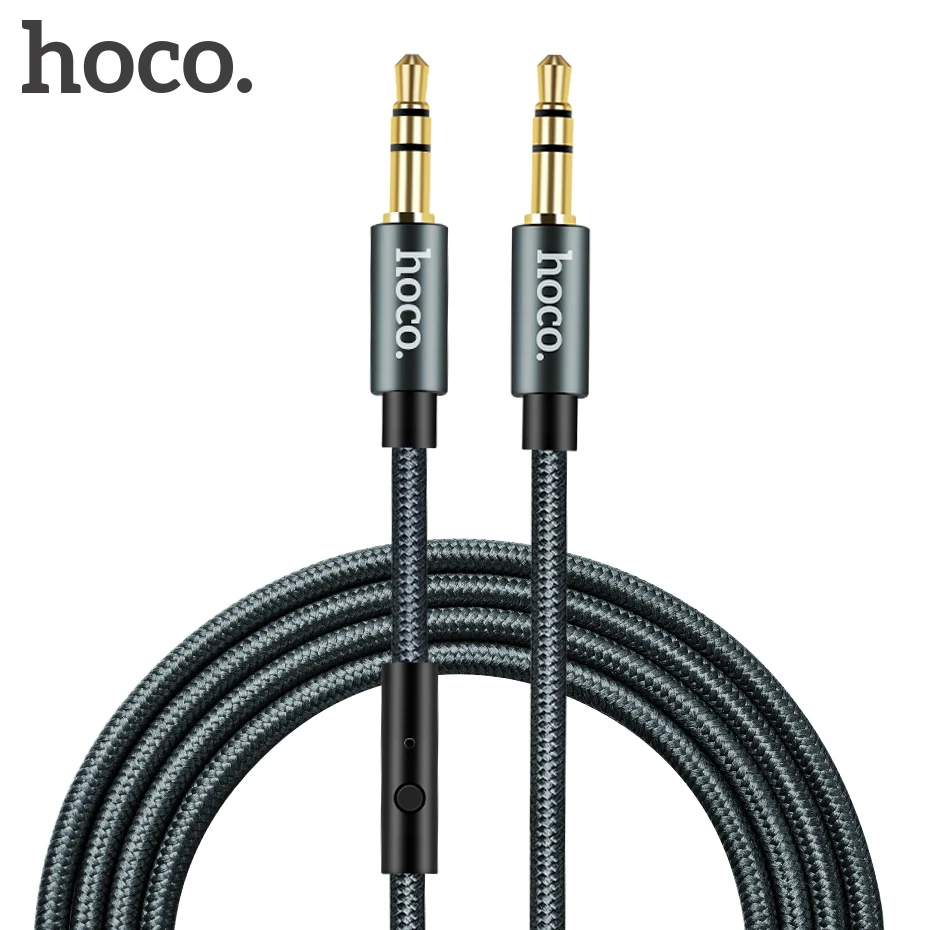 HOCO Audio Jack de 3,5 mm Jack de sex Masculin de sex Masculin cu Microfon Căști Cablu AUX pentru Toate Smartphone-uri Auto Subwoofer MP3/4 1m