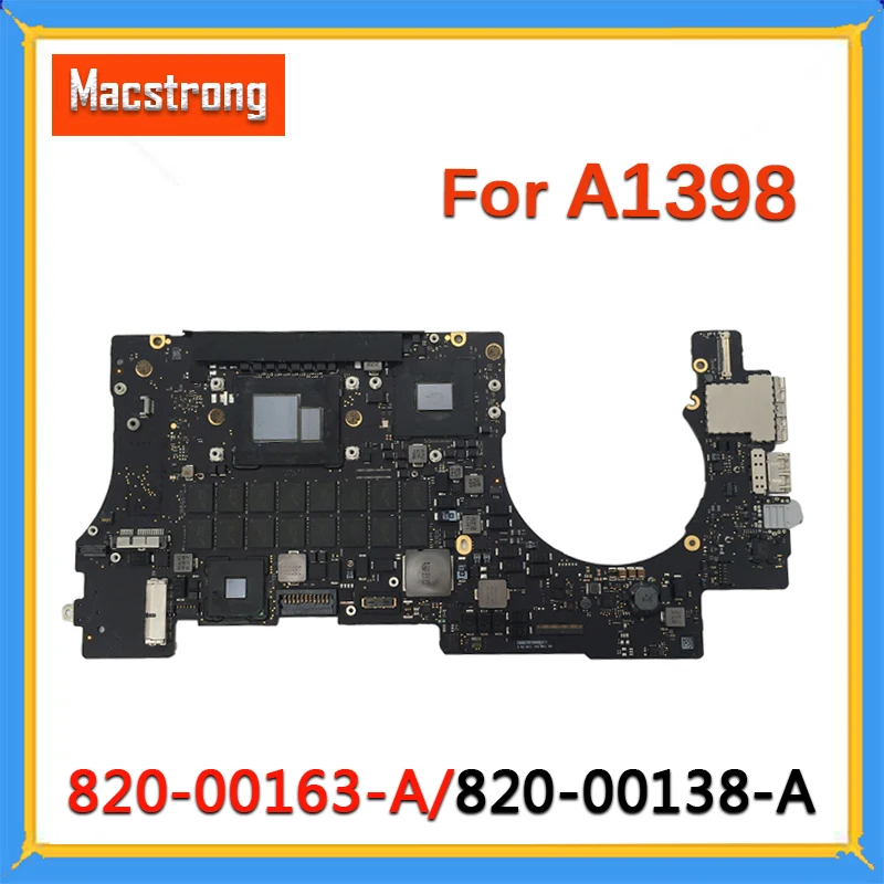 Testat Original A1398 Placa de baza 820-00163/00426-O pentru Macbook Pro Retina 15