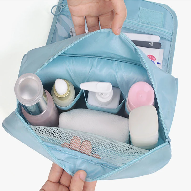 Agățat Saci de Cosmetice Impermeabil Mare Frumusete de Călătorie sac de Depozitare organizator de Ambalare cuburi de Make up geanta geanta de Voiaj organizator Roz