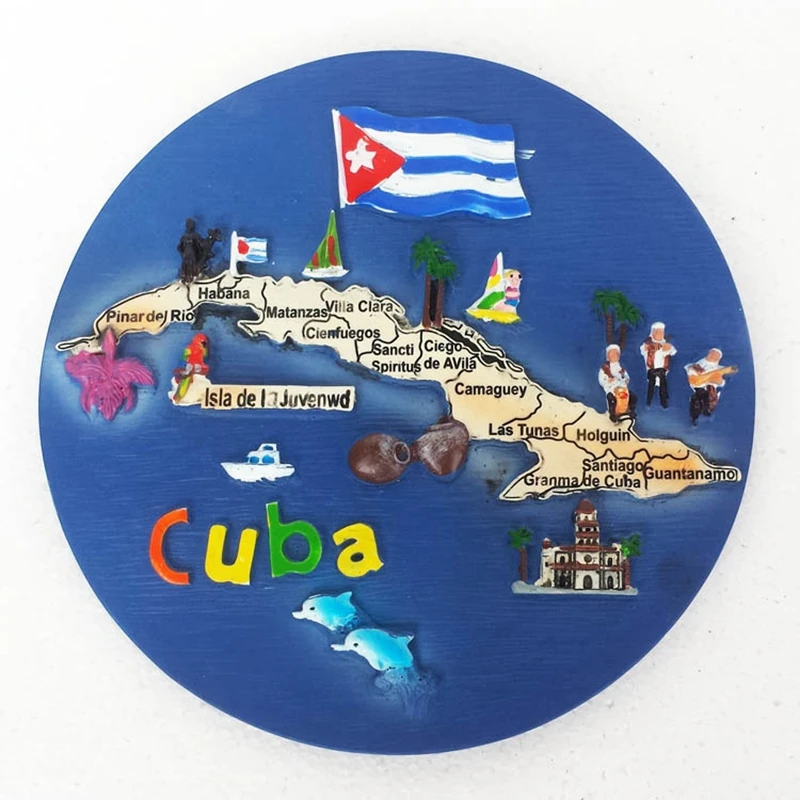 De Înaltă Calitate Platon Mapa De Cuba Mare Magnet De Frigider Mondială A Turismului Suveniruri Frigider Autocolante Magnetice Acasă Decortion