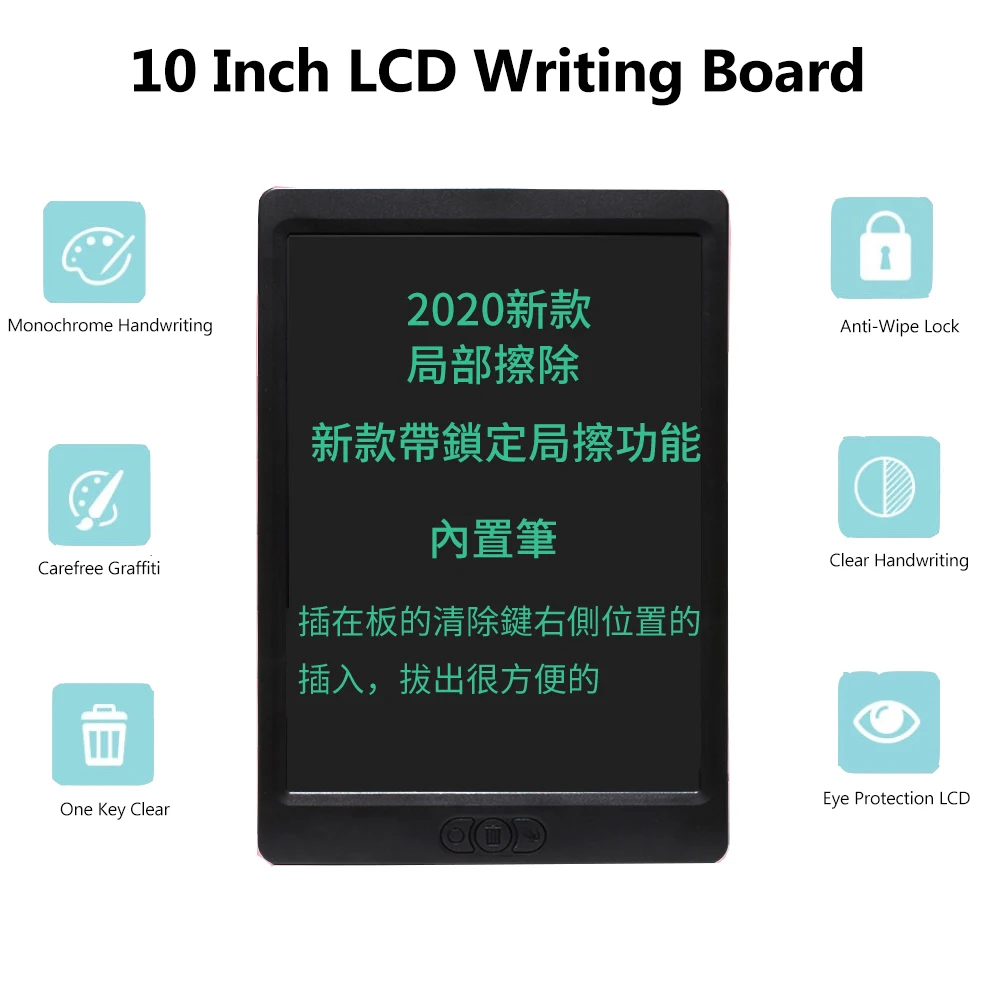10 Inch, 12 Inch Copii LCD Wordpad Desen Grafic Jucărie de Învățare Electronice Portabile Tablet Copii Instrumente Educaționale Erasable
