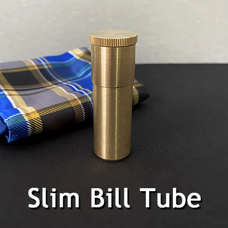 Slim Bill Tub(Alamă) Trucuri De Magie De Aproape Pusti De Recuzită Iluzie Mentalism Comedie Semnată De Lege Care Apar În Lacăt Tub Magia