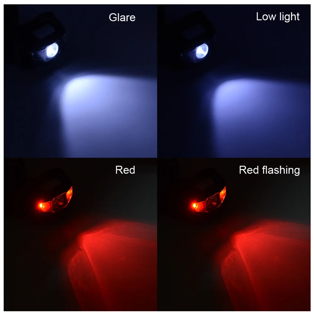 Pescuit Led Lumina Cap Strălucire și Lumină Scăzută Lampă de Cap Noapte de Pescuit Instrumentul cu Avertizare Lumina Roșie Far Far
