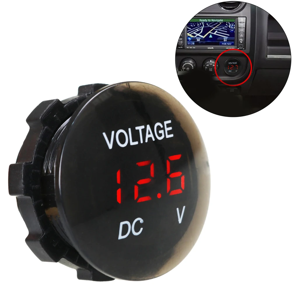 12V-24V Panou Digital Voltmetru de Tensiune Metru Tester Afișaj LED pentru Masina Auto, Motocicleta, Barca, ATV-uri Camioane Refit Accesorii