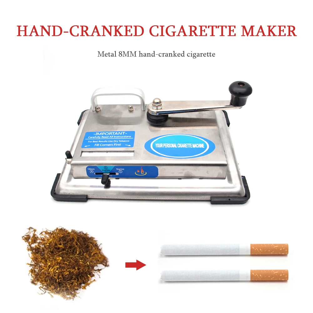 Mână cotite Țigară Filtru Manual din Otel Inoxidabil Țigară cu Role Masă de Tutun Injector pentru 100s Regele de Dimensiuni Obișnuite