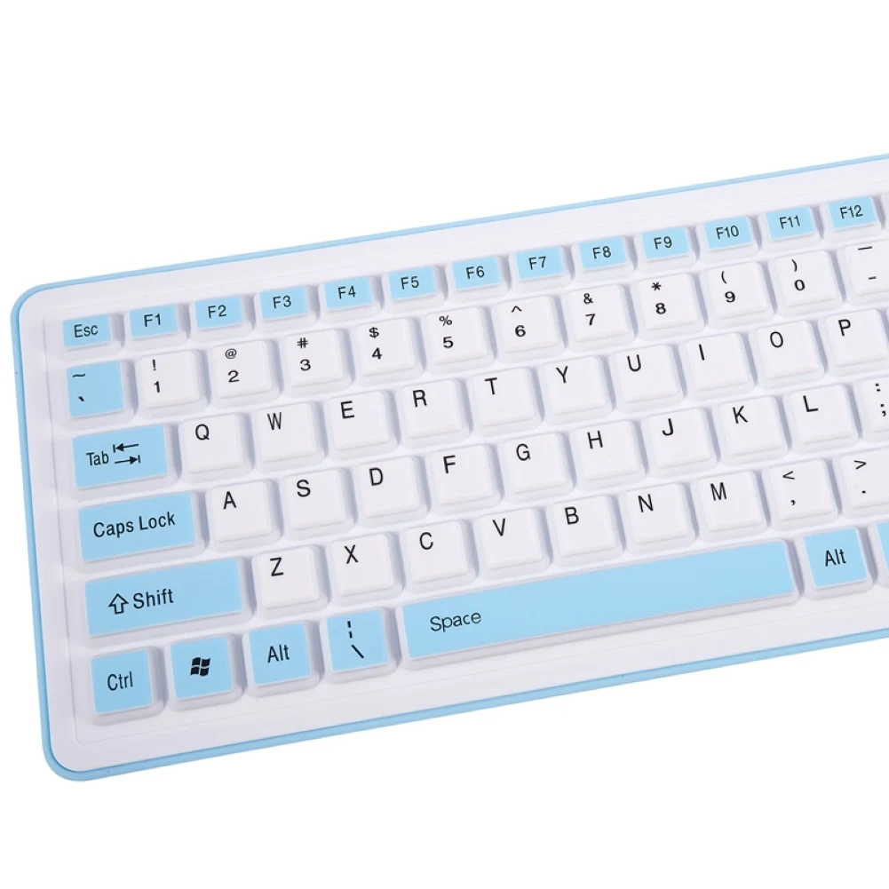 103 Taste Pliabil din Silicon Tastatura cu Fir USB Silicon Flexibil, rezistent la apa Moale Roll-Up Gel de Siliciu Tastatura pentru Laptop PC