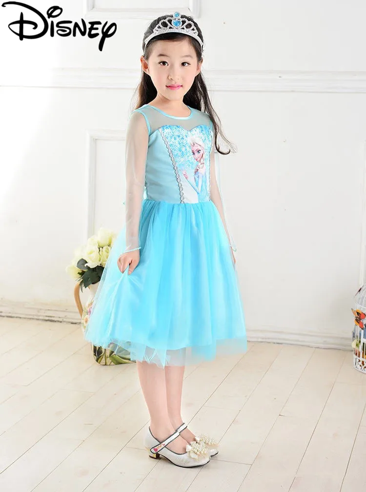 Disney Frozen rochie Elsa Anna Fete Printesa pentru Copii Fantasia Pânză Vestidos Sugari Copil de Vara Copilul flori de craciun