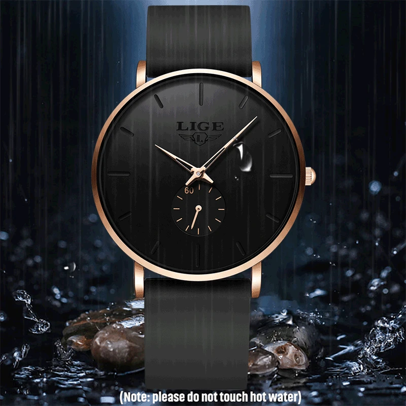 LIGE Noua Moda Mens Ceasuri de Top Marca Sport de Lux, Impermeabil Simplu Ultra-Subțire Ceasuri Bărbați Cuarț Ceas Relogio Masculino+Cutie