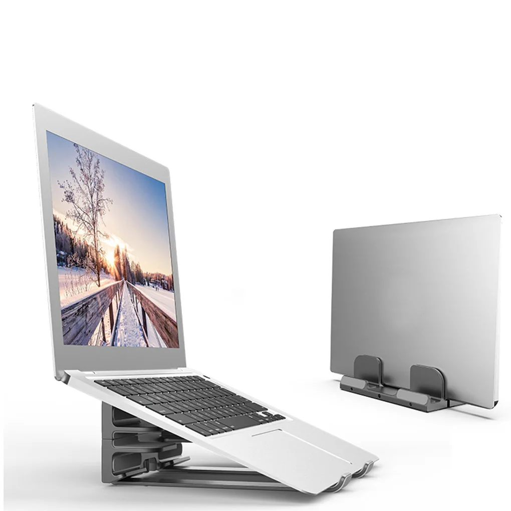 Laptop Suport Vertical Portabil Desktop, Laptop, Tableta Reglabil Aliaj de Aluminiu Suport Non-alunecare