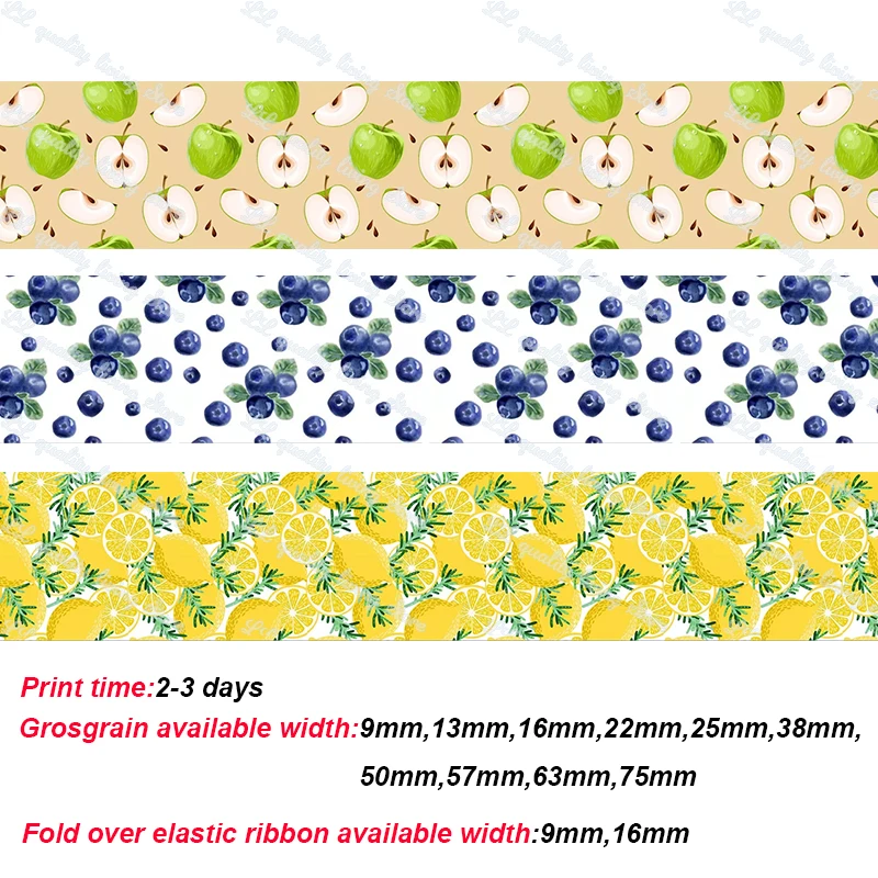 Fructe serie de design imprimate grosgrain panglică Manual DIY Materiale de Nuntă/Petrecere/Ambalaj Decorartion 50 de metri