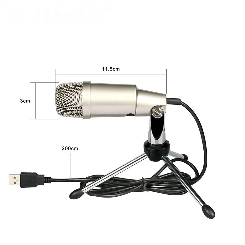 C-330 USB Microfon Condensator Profesional cu Fir Studio Karaoke Microfon Pentru Calculator Pc, Înregistrare Video Msn Cu Stand Trepied
