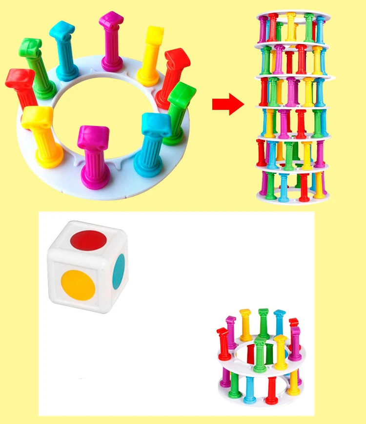 Amuzant Domino Stivuire Jucării Nebun Coloana Jenga Prăbușirea Turnului De Familie Jocuri Interactive Partid Complicat Creative Jucărie Distractiv Pentru Copii Cadouri