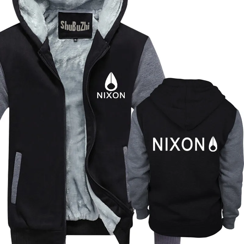 Barbati hoody Camiseta Nixon negru barbati hanorace fleece gros jacheta bumbac EUR dimensiune haină de iarnă de sex masculin hoodie
