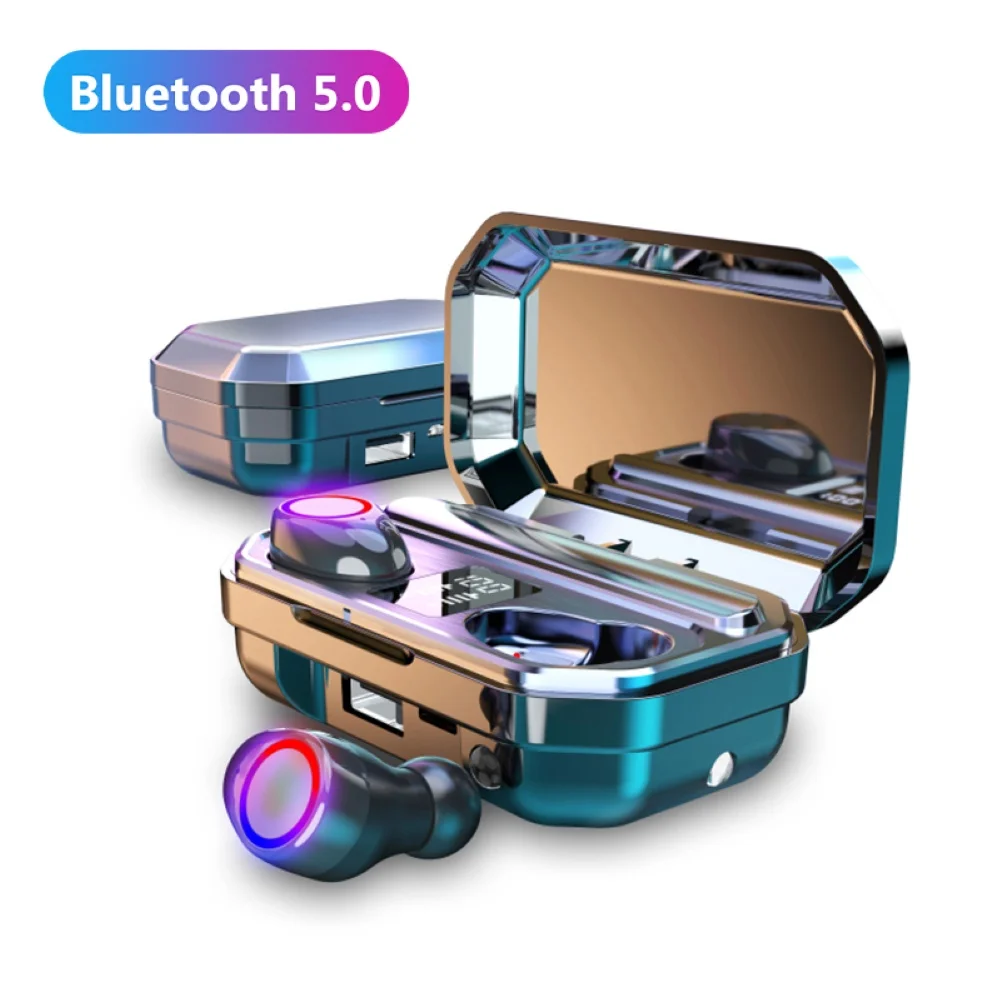 Noi TWS de Amprente Touch Bluetooth 5.0 Căști de Încărcare Cutie Căști fără Fir 9D Stereo Sport rezistent la apa Căști Căști