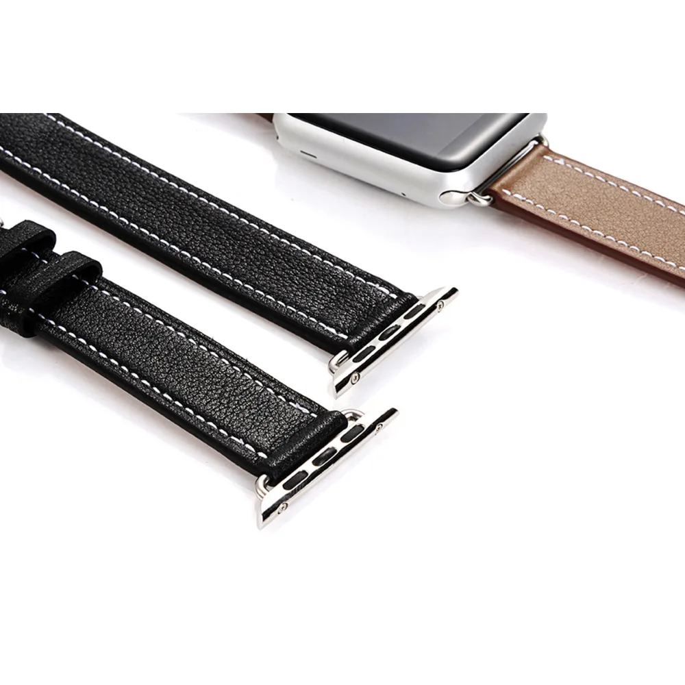 Dublu de turism pentru Apple watch band 44mm 40mm 42mm 38mm Texturate Piele watchband bratara iWatch seria 3 4 5 6 se curea