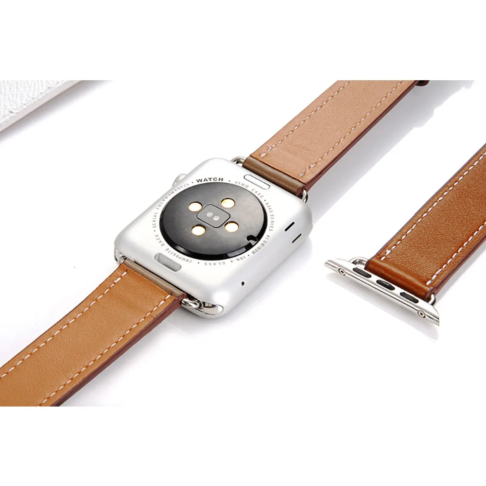 Dublu de turism pentru Apple watch band 44mm 40mm 42mm 38mm Texturate Piele watchband bratara iWatch seria 3 4 5 6 se curea