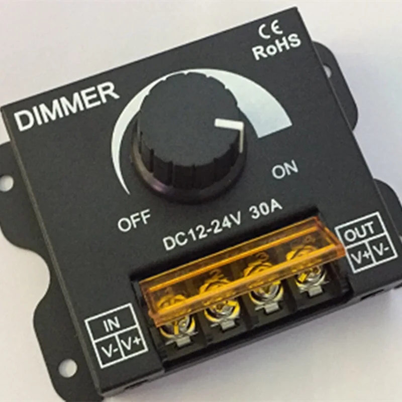 30A LED Dimmer DC 12V 24V 360W Reglabil Luminozitatea Becului Lămpii de Benzi Driver Singură Culoare Lumină de Alimentare Controller 5050 3528