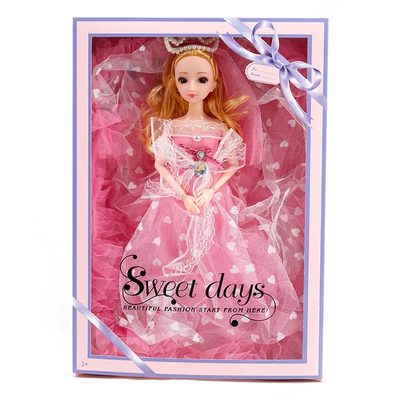 40cm păpușă jucărie cutie cadou set nunta princess jucarie papusa de moda jucărie fata papusa si accesorii de simulare printesa rochie de până