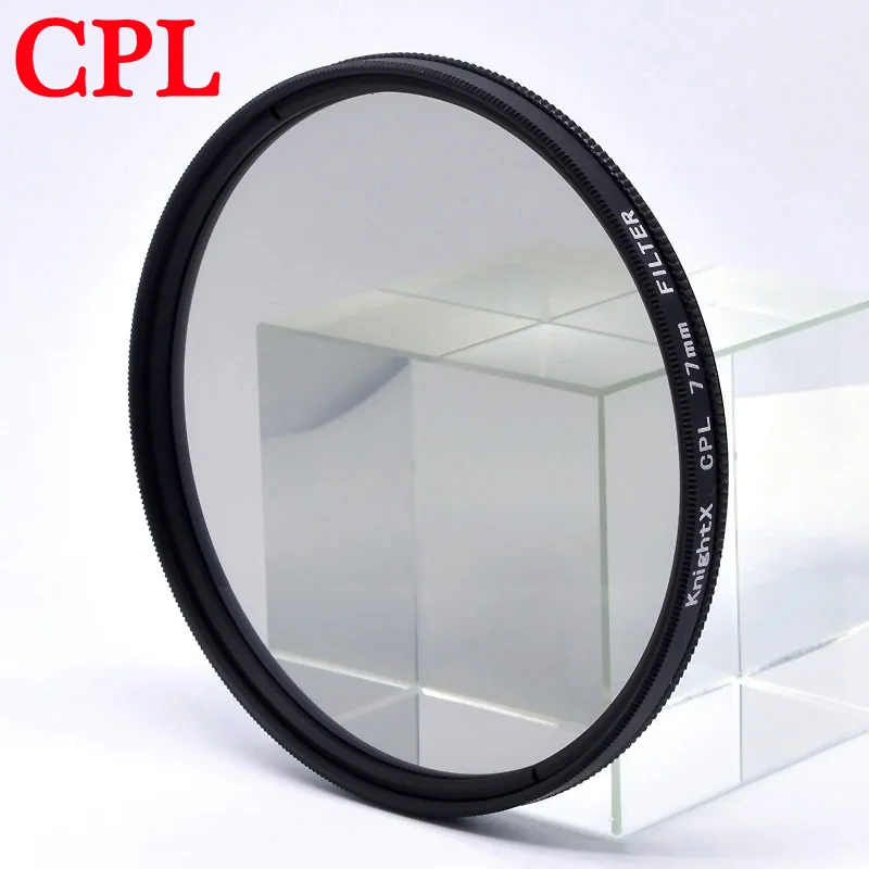 KnightX CPL filtru de polarizare aparat de Fotografiat Lentilă Filtru Pentru Canon, Sony, Nikon d600 d3300 fotografie accesorii 18-200 52mm 58mm 67mm