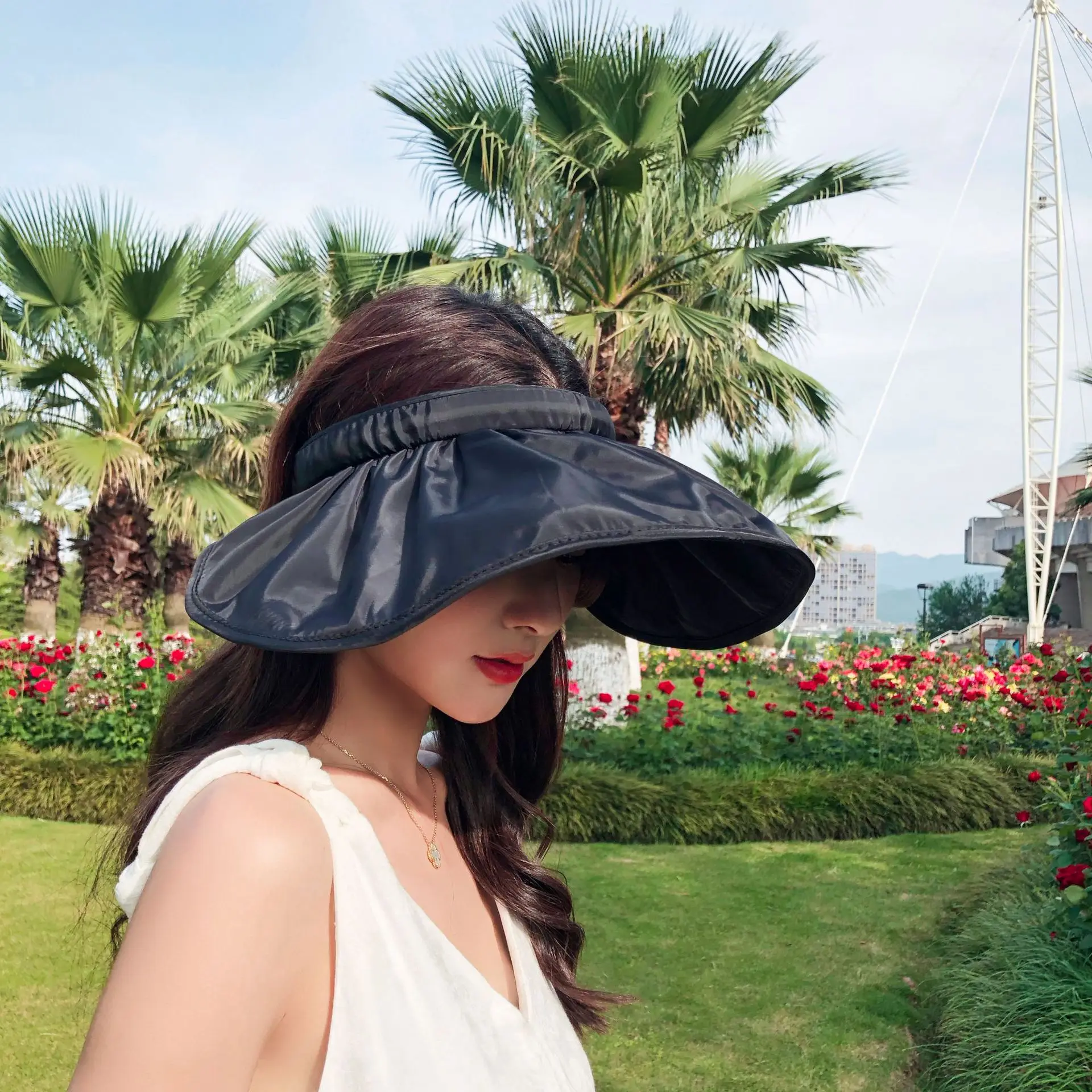 2020 Noua pălărie de vară pentru femei anti-UV Pliabil Margine Largă cozoroc pălărie ușor de a transporta călători capace de moda Casual, de Vară, pălării de soare