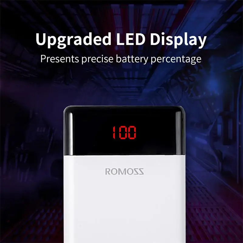 ROMOSS LT20PS Power Bank 20000mAh Dual USB Powerbank 20000 mAh Baterie Externa Cu LED Display Pentru Telefoane Mobile Poverbank