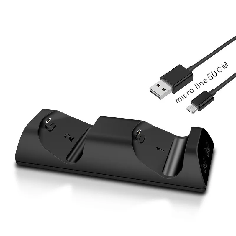 Upgrated LED-uri Controler Încărcător Dock Dual USB PS4 Stand de Încărcare Stație de Leagăn pentru Sony Playstation 4 PS4 / PS4 Pro /PS4 Slim