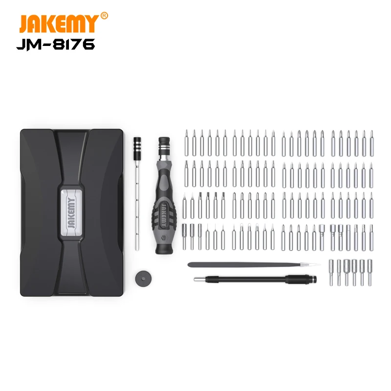 JAKEMY JM-8176 106 IN 1 Surubelnita de Precizie Set Magnetic Biți șurubelniță Cu Extensie Bara pentru Telefonul Mobil, Instrumente de Reparare