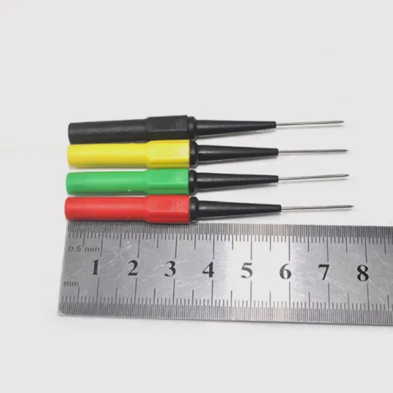 4 buc 0.7 mm Piercing Sonde Kit Multimetru Pen Sonda Mini Sârmă Poanson de Reparații Auto Linie de Test Sonda Instrument