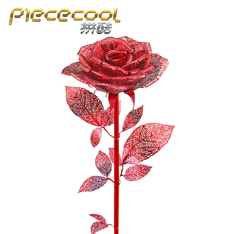 3D DIY Metal Puzzle Model Romantic Rose de Asamblare Metalice Puzzle DIY de Asamblare 3D cu Laser Tăiat Model Puzzle Jucării pentru Adulți