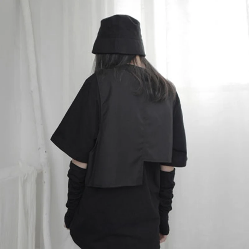 XITAO Cordon Negru Vesta de Moda Noua 2020 Primăvară fără Mâneci, Buzunar Zeita Fan Stil Casual Elegant Plisata Vesta Sus ZLL4884