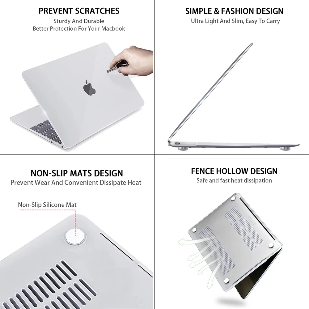 Sanmubaba Mat Cristal Caz Pentru Macbook Air Pro 11 12 13 15 16 Plastic Hard Cover Pentru apple mac book Air 13 2020 Laptop Maneca