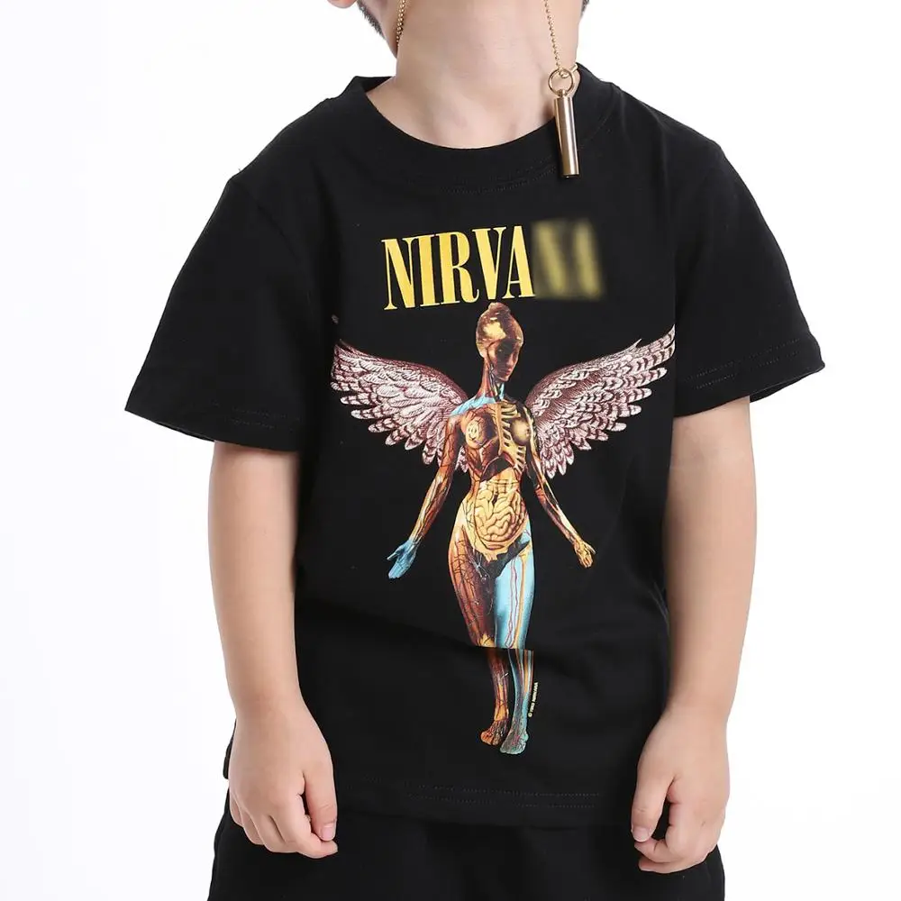 NAGRI Înger Copii Tricou Maneca Scurta Fete Băiat O-Neck Bumbac T-shirt pentru Copii de Moda Casual, Hip-hop Teuri Topuri