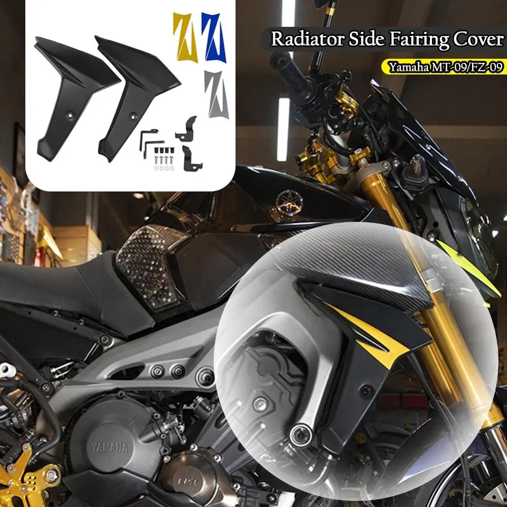 Plastic ABS Radiator Partea de Carenaj Panoul de Acoperire Protector de Acoperire pentru Yamaha FZ09 MT09 FJ09 FZ-09 MT-09 FJ-09 2016