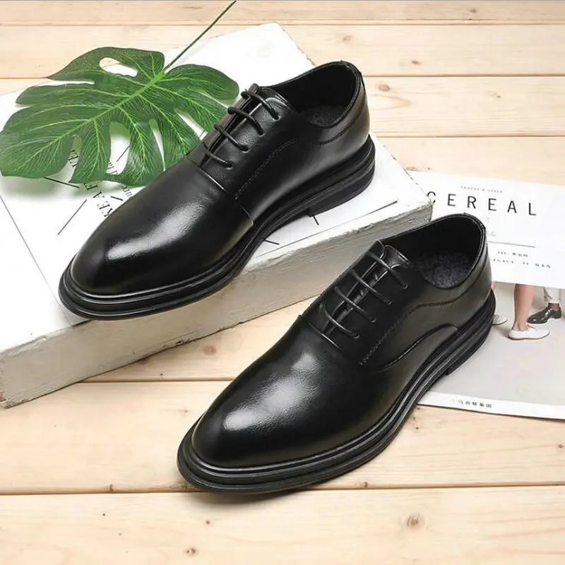 Mens Pantofi Oxfords Birou de Afaceri a Subliniat Maro Negru Dantelă-Up Bărbați Formale Pantofi Nunta, pantofi 569