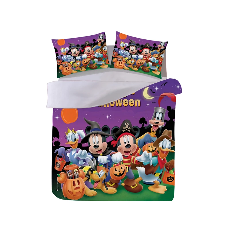 Mickey Halloween Set De Lenjerie De Pat Minnie Plapuma Fata De Perna Copii Adulți Cadou Pat King-Size Set De Coșmar Înainte De Crăciun