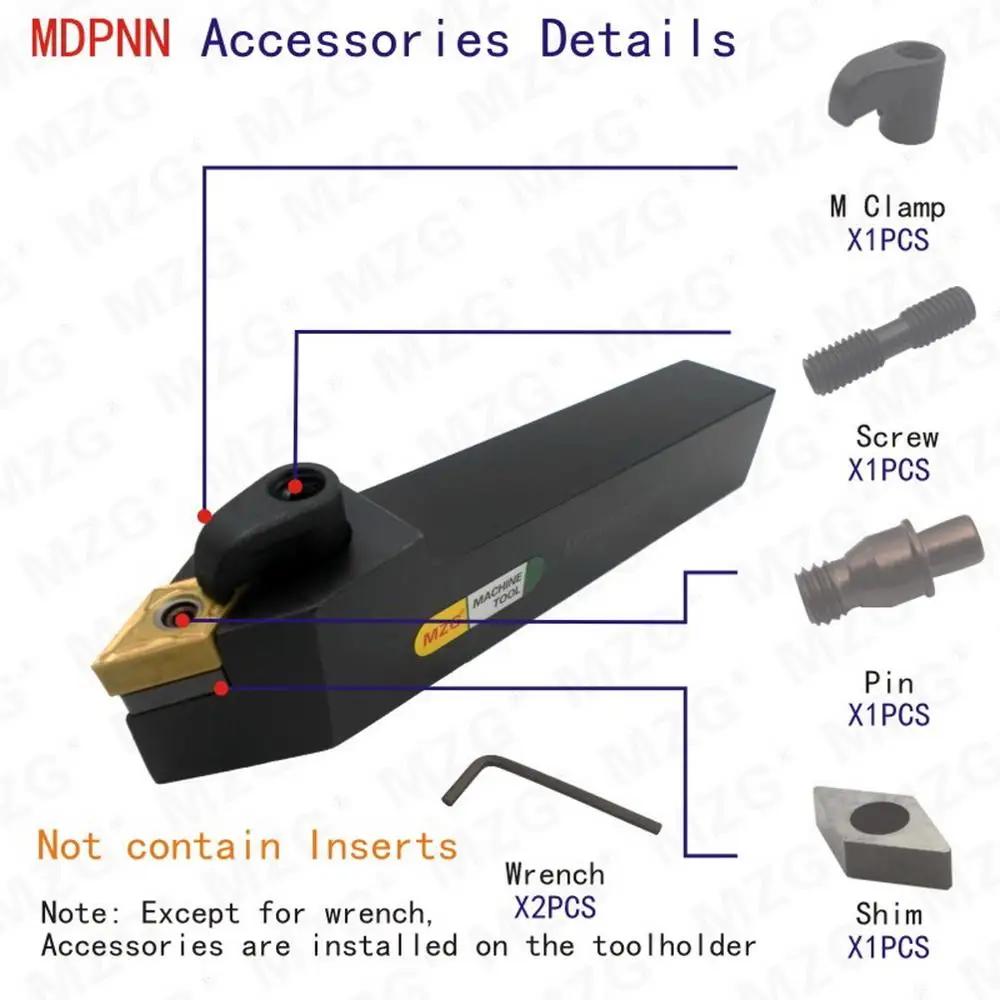 MZG 16mm 20mm 25mm MDPNN Strung CNC de Prelucrare Cutter Arbor Instrumente de Cotitură Externe Titularului VNMG Plictisitor Tăiere de Metal Toolholders