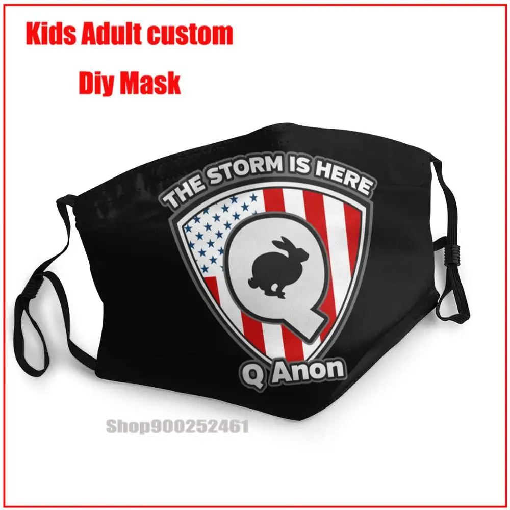 QAnon DIY masca de protecție lavable lavabile refolosibile masca de fata copii noua moda masca pm2.5 amuzante pattem de imprimare grimasă fantomă