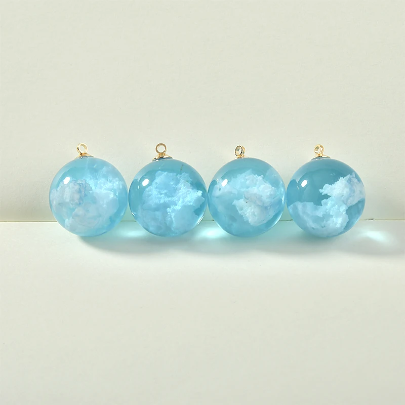 Cer albastru și nori albi forma 20buc/lot manual farmecele de rășină bijuterii diy cercei pentru femei accesorii